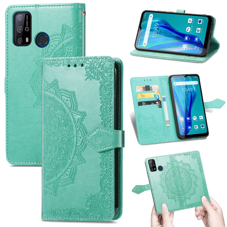 For Oukitel C23 Pro Mandala Flower Embossed Horizontal Flip Leather Case with Holder & Three Card Slots & Wallet & Lanyard