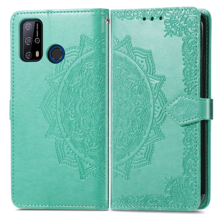 For Oukitel C23 Pro Mandala Flower Embossed Horizontal Flip Leather Case with Holder & Three Card Slots & Wallet & Lanyard