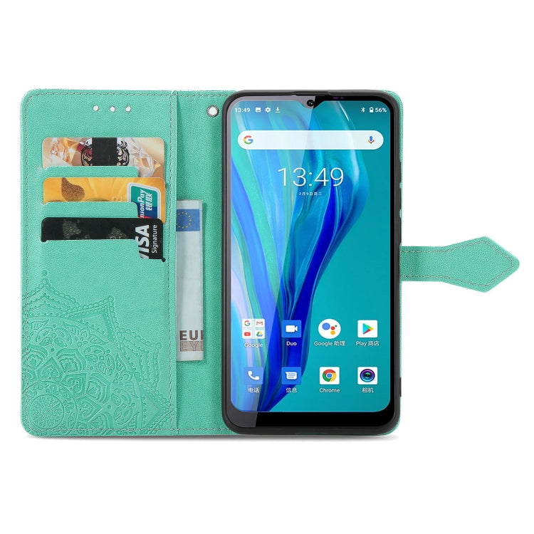 For Oukitel C23 Pro Mandala Flower Embossed Horizontal Flip Leather Case with Holder & Three Card Slots & Wallet & Lanyard