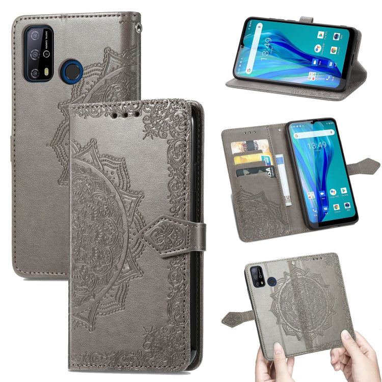 For Oukitel C23 Pro Mandala Flower Embossed Horizontal Flip Leather Case with Holder & Three Card Slots & Wallet & Lanyard