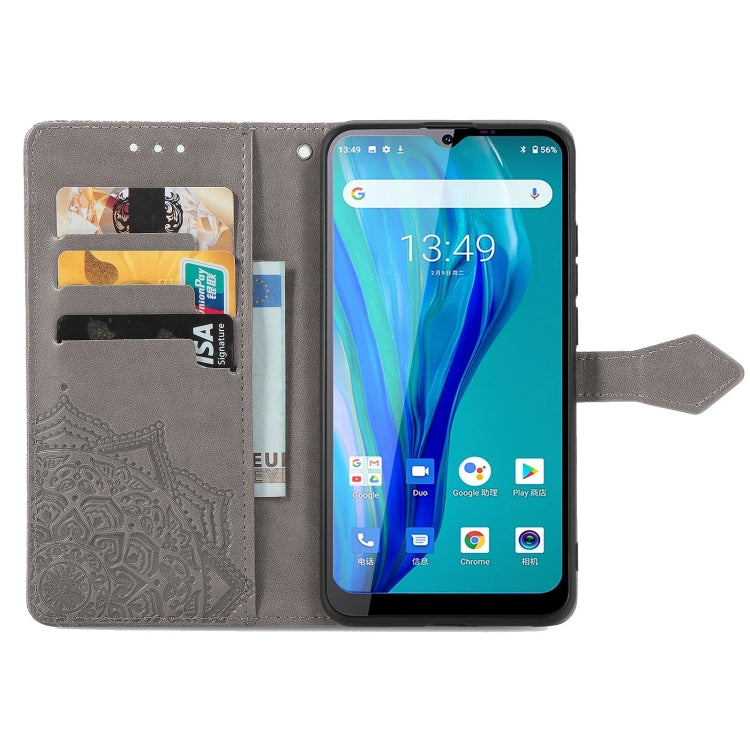 For Oukitel C23 Pro Mandala Flower Embossed Horizontal Flip Leather Case with Holder & Three Card Slots & Wallet & Lanyard
