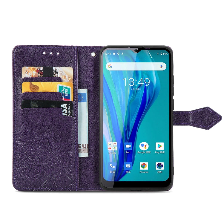 For Oukitel C23 Pro Mandala Flower Embossed Horizontal Flip Leather Case with Holder & Three Card Slots & Wallet & Lanyard
