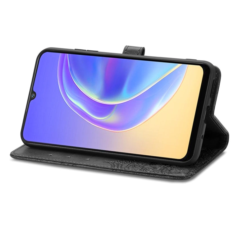 For vivo V21e 4G Mandala Flower Embossed Horizontal Flip Leather Case with Holder & Three Card Slots & Wallet & Lanyard