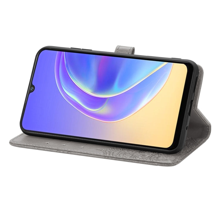 For vivo V21e 4G Mandala Flower Embossed Horizontal Flip Leather Case with Holder & Three Card Slots & Wallet & Lanyard