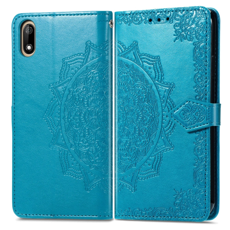 For Wiko Jerry 4 Mandala Flower Embossed Horizontal Flip Leather Case with Holder & Three Card Slots & Wallet & Lanyard