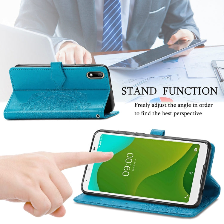 For Wiko Jerry 4 Mandala Flower Embossed Horizontal Flip Leather Case with Holder & Three Card Slots & Wallet & Lanyard