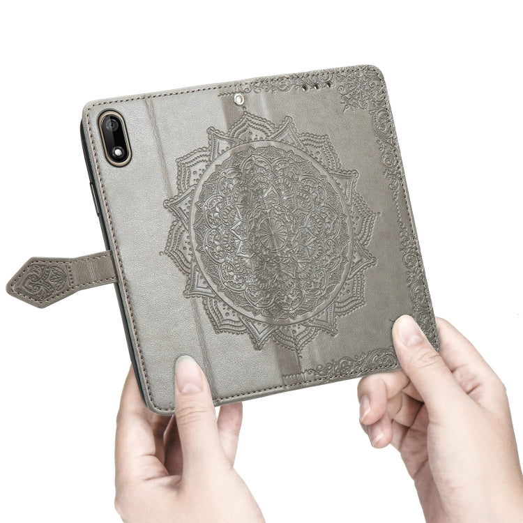 For Wiko Jerry 4 Mandala Flower Embossed Horizontal Flip Leather Case with Holder & Three Card Slots & Wallet & Lanyard