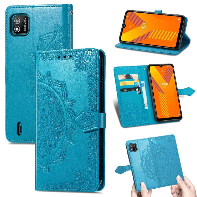 For Wiko Y62 Mandala Flower Embossed Horizontal Flip Leather Case with Holder & Three Card Slots & Wallet & Lanyard