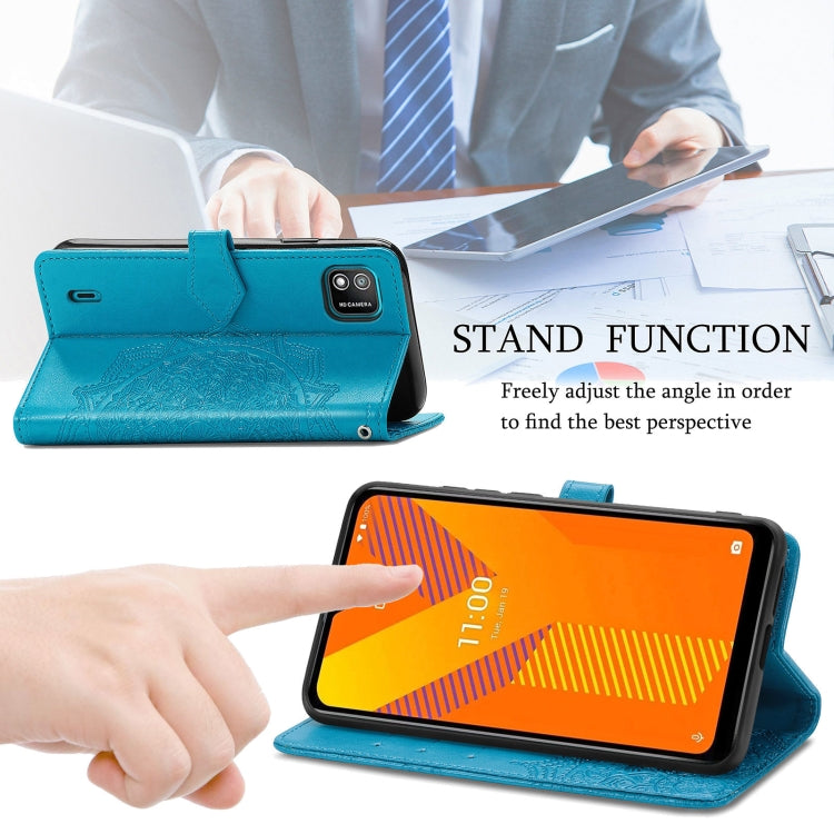 For Wiko Y62 Mandala Flower Embossed Horizontal Flip Leather Case with Holder & Three Card Slots & Wallet & Lanyard