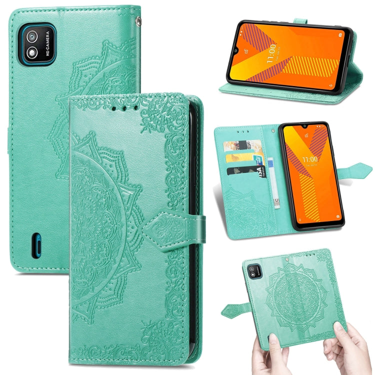 For Wiko Y62 Mandala Flower Embossed Horizontal Flip Leather Case with Holder & Three Card Slots & Wallet & Lanyard