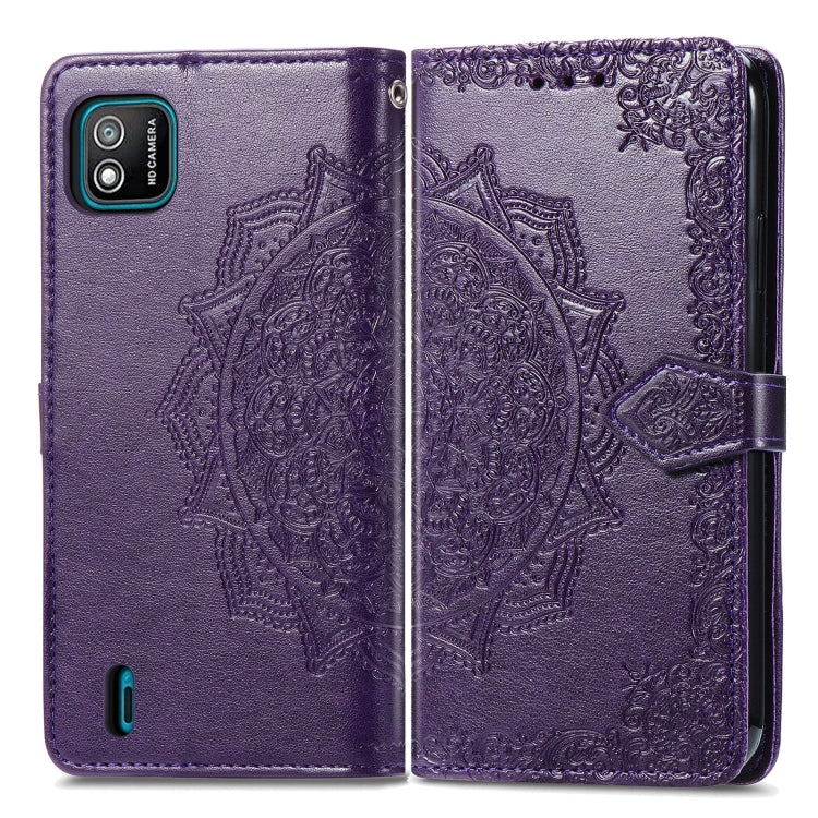 For Wiko Y62 Mandala Flower Embossed Horizontal Flip Leather Case with Holder & Three Card Slots & Wallet & Lanyard