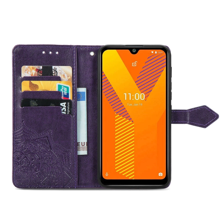For Wiko Y62 Mandala Flower Embossed Horizontal Flip Leather Case with Holder & Three Card Slots & Wallet & Lanyard