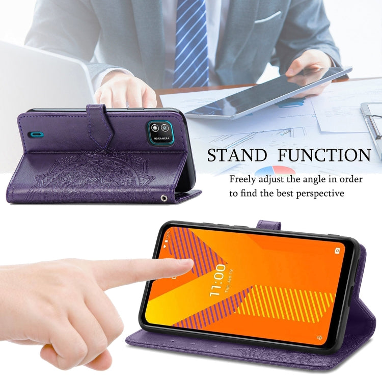 For Wiko Y62 Mandala Flower Embossed Horizontal Flip Leather Case with Holder & Three Card Slots & Wallet & Lanyard