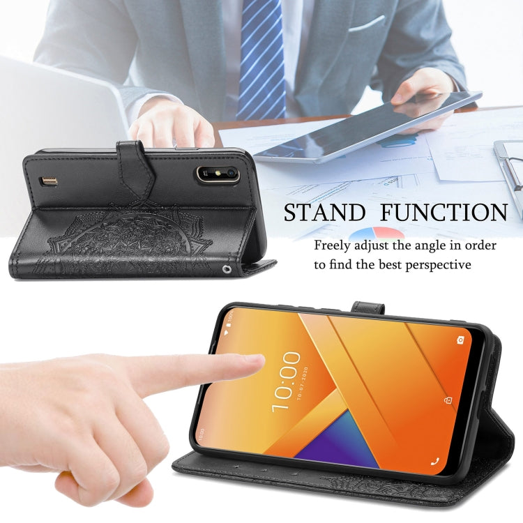 For Wiko Y81 Mandala Flower Embossed Horizontal Flip Leather Case with Holder & Three Card Slots & Wallet & Lanyard