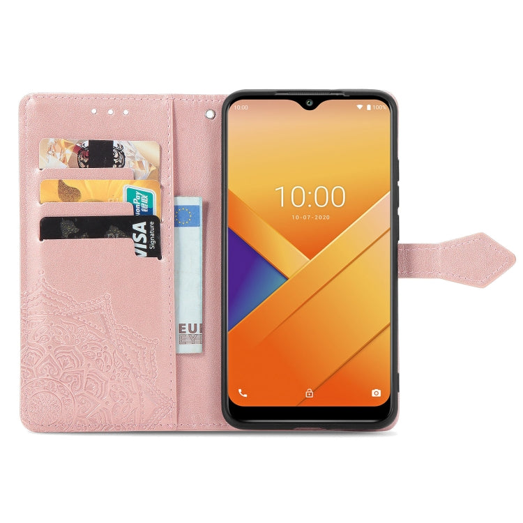 For Wiko Y81 Mandala Flower Embossed Horizontal Flip Leather Case with Holder & Three Card Slots & Wallet & Lanyard