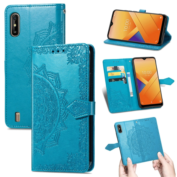 For Wiko Y81 Mandala Flower Embossed Horizontal Flip Leather Case with Holder & Three Card Slots & Wallet & Lanyard