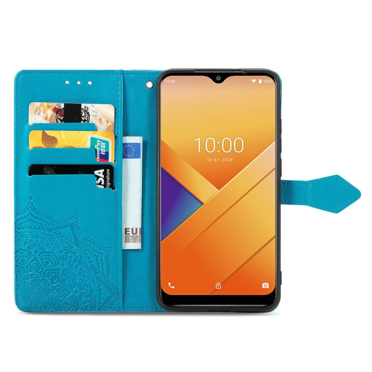 For Wiko Y81 Mandala Flower Embossed Horizontal Flip Leather Case with Holder & Three Card Slots & Wallet & Lanyard