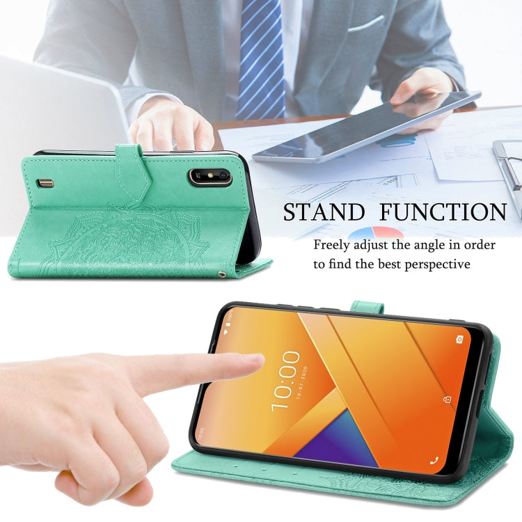 For Wiko Y81 Mandala Flower Embossed Horizontal Flip Leather Case with Holder & Three Card Slots & Wallet & Lanyard