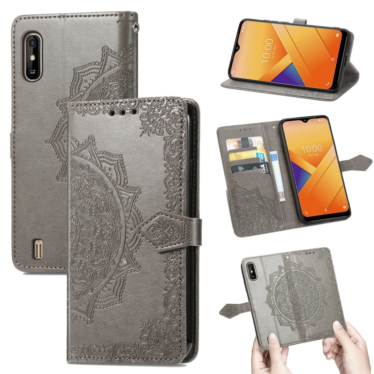 For Wiko Y81 Mandala Flower Embossed Horizontal Flip Leather Case with Holder & Three Card Slots & Wallet & Lanyard