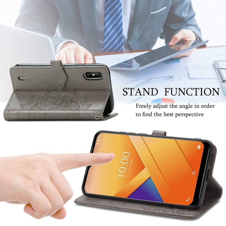 For Wiko Y81 Mandala Flower Embossed Horizontal Flip Leather Case with Holder & Three Card Slots & Wallet & Lanyard