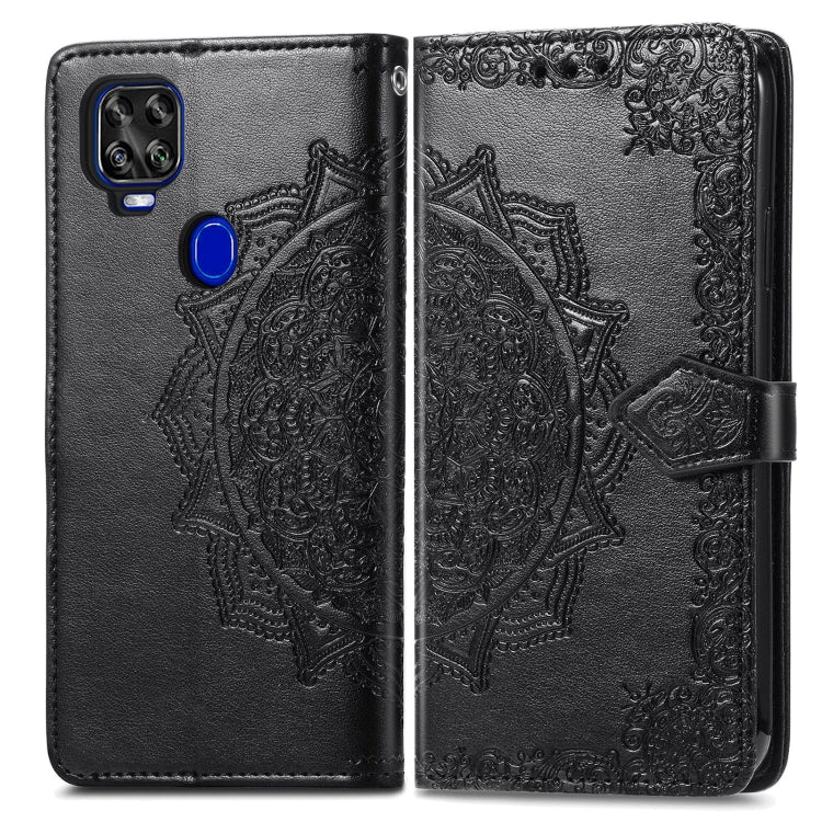 For ZTE Axon 11 SE 5G Mandala Flower Embossed Horizontal Flip Leather Case with Holder & Three Card Slots & Wallet & Lanyard