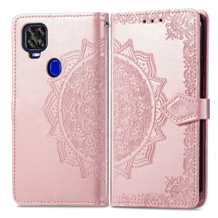 For ZTE Axon 11 SE 5G Mandala Flower Embossed Horizontal Flip Leather Case with Holder & Three Card Slots & Wallet & Lanyard