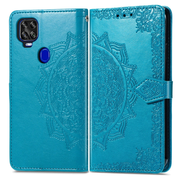 For ZTE Axon 11 SE 5G Mandala Flower Embossed Horizontal Flip Leather Case with Holder & Three Card Slots & Wallet & Lanyard