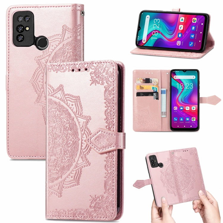 For Doogee X96 Pro Mandala Flower Embossed Horizontal Flip Leather Case with Holder & Three Card Slots & Wallet & Lanyard