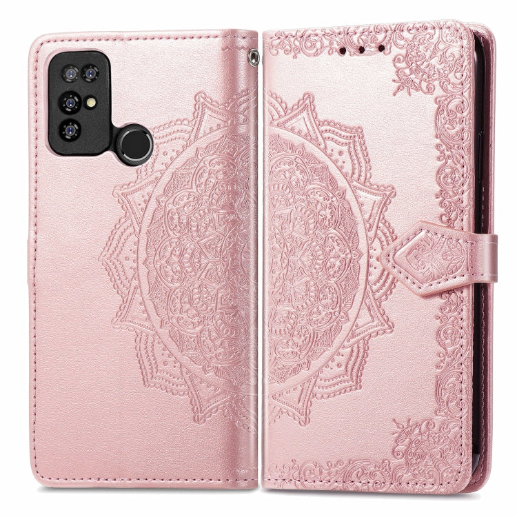 For Doogee X96 Pro Mandala Flower Embossed Horizontal Flip Leather Case with Holder & Three Card Slots & Wallet & Lanyard