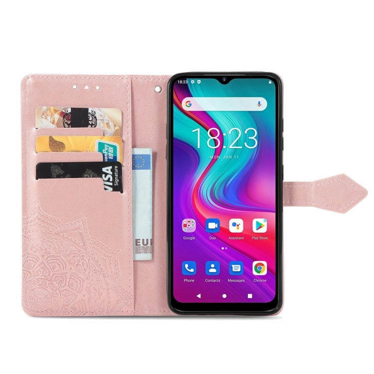 For Doogee X96 Pro Mandala Flower Embossed Horizontal Flip Leather Case with Holder & Three Card Slots & Wallet & Lanyard