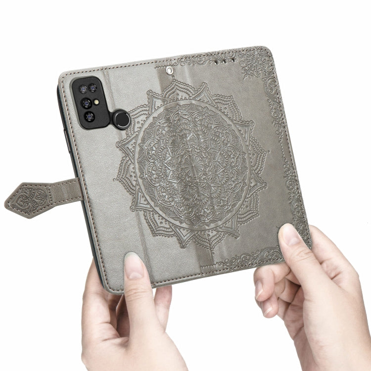 For Doogee X96 Pro Mandala Flower Embossed Horizontal Flip Leather Case with Holder & Three Card Slots & Wallet & Lanyard