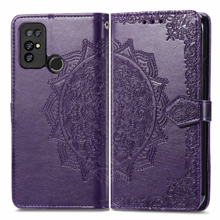 For Doogee X96 Pro Mandala Flower Embossed Horizontal Flip Leather Case with Holder & Three Card Slots & Wallet & Lanyard
