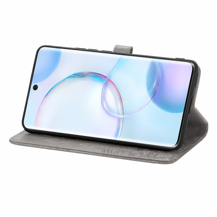 For Honor 50 Mandala Flower Embossed Horizontal Flip Leather Case with Holder & Three Card Slots & Wallet & Lanyard