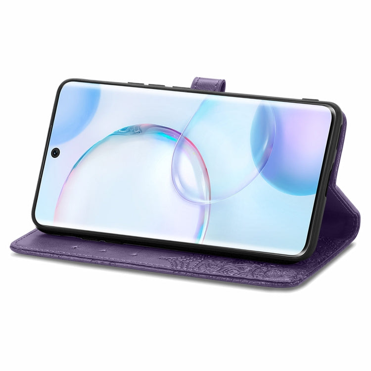 For Honor 50 Mandala Flower Embossed Horizontal Flip Leather Case with Holder & Three Card Slots & Wallet & Lanyard