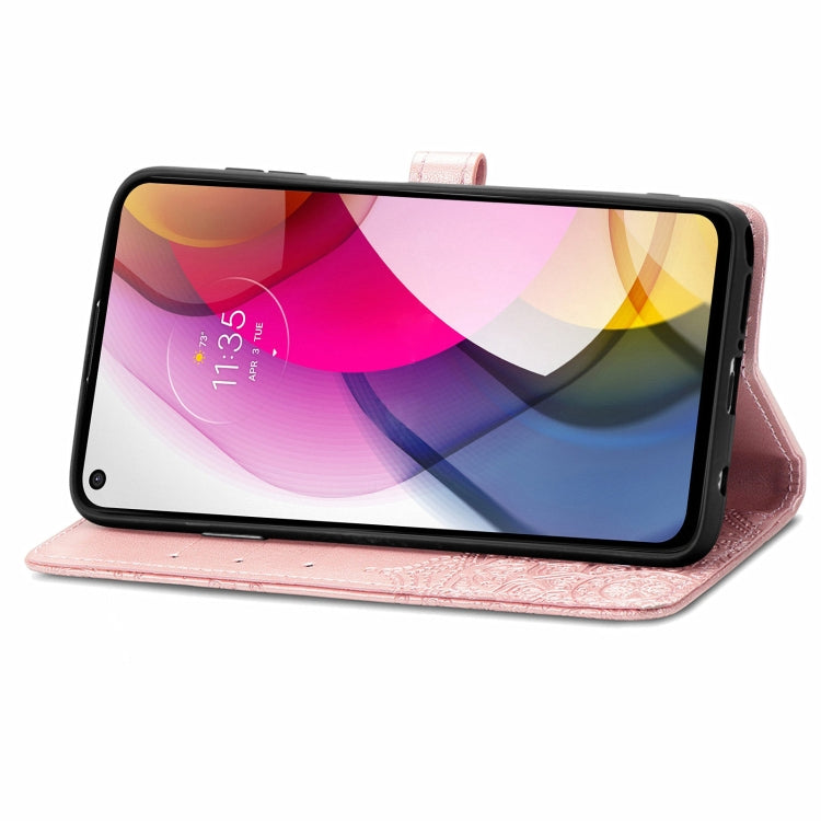 For Motorola Moto G Stylus 2021 Mandala Flower Embossed Horizontal Flip Leather Case with Holder & Three Card Slots & Wallet & Lanyard