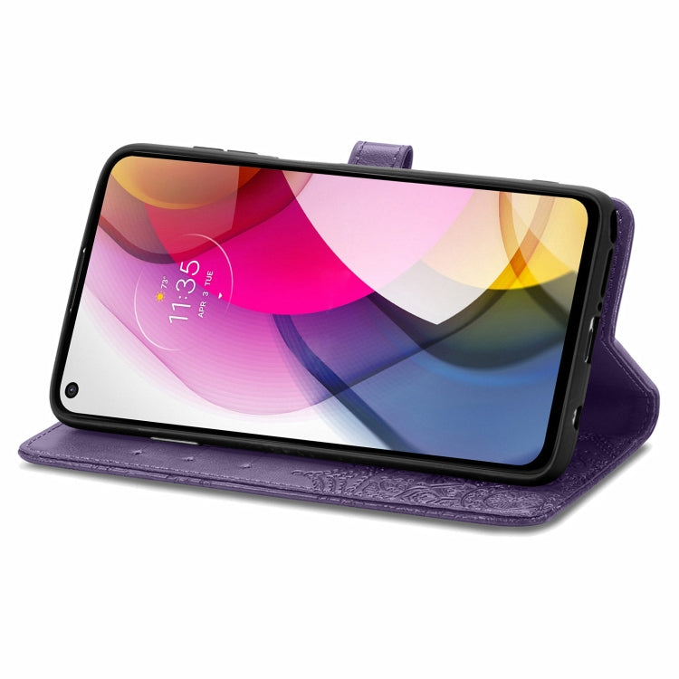 For Motorola Moto G Stylus 2021 Mandala Flower Embossed Horizontal Flip Leather Case with Holder & Three Card Slots & Wallet & Lanyard