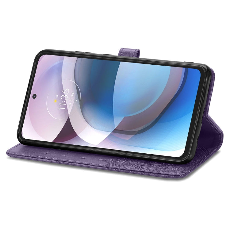 For Motorola Moto One 5G Ace Mandala Flower Embossed Horizontal Flip Leather Case with Holder & Three Card Slots & Wallet & Lanyard