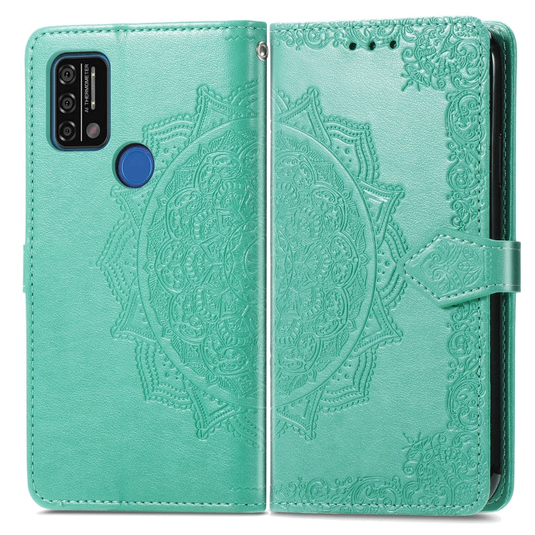 For UMIDIGI A9 Mandala Flower Embossed Horizontal Flip Leather Case with Holder & Three Card Slots & Wallet & Lanyard