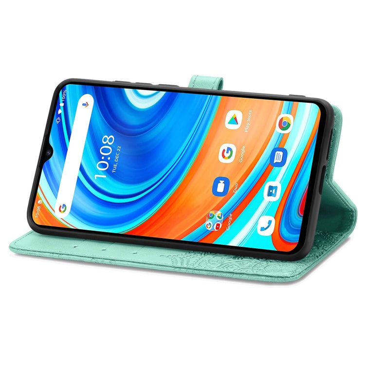 For UMIDIGI A9 Mandala Flower Embossed Horizontal Flip Leather Case with Holder & Three Card Slots & Wallet & Lanyard