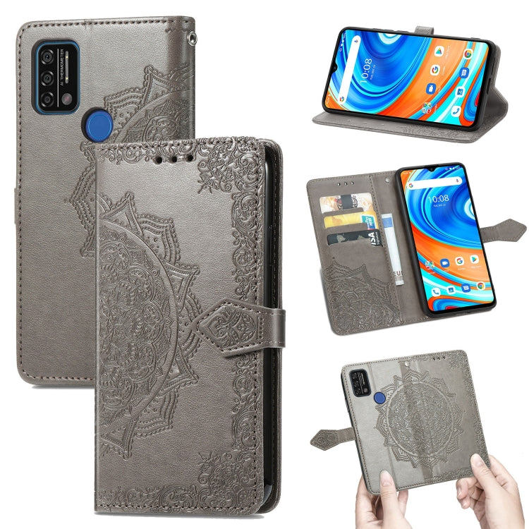 For UMIDIGI A9 Mandala Flower Embossed Horizontal Flip Leather Case with Holder & Three Card Slots & Wallet & Lanyard