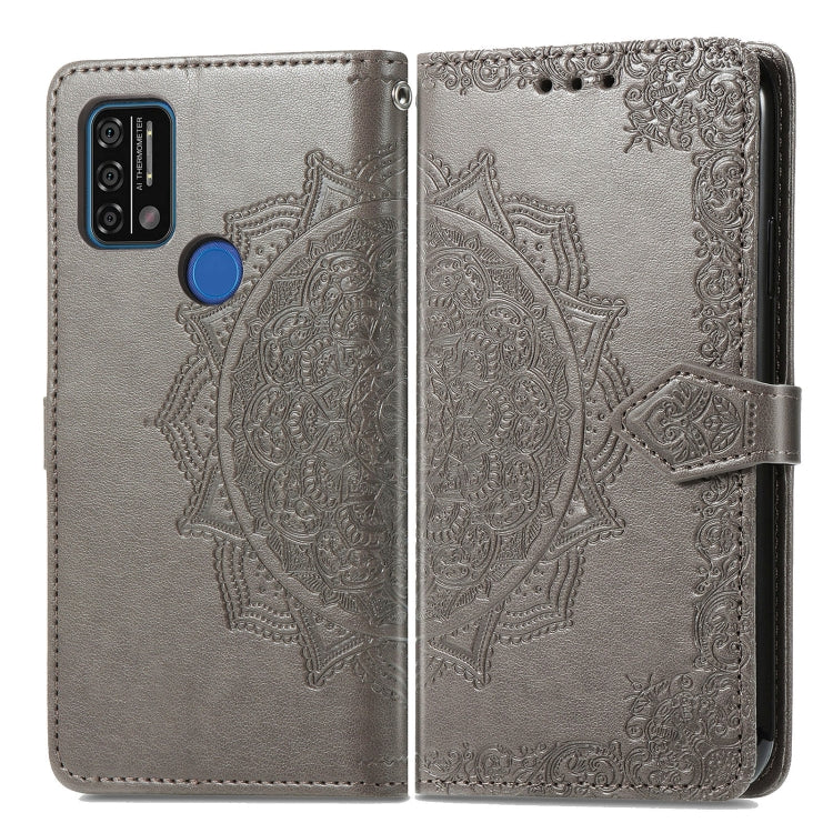 For UMIDIGI A9 Mandala Flower Embossed Horizontal Flip Leather Case with Holder & Three Card Slots & Wallet & Lanyard