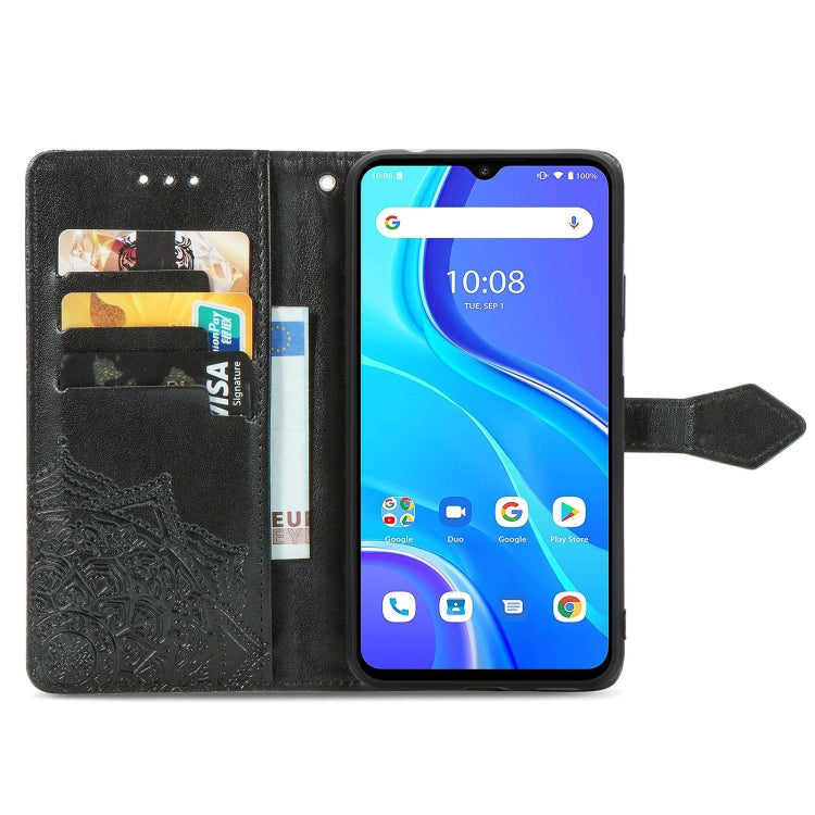 For UMIDIGI A7S Mandala Flower Embossed Horizontal Flip Leather Case with Holder & Three Card Slots & Wallet & Lanyard