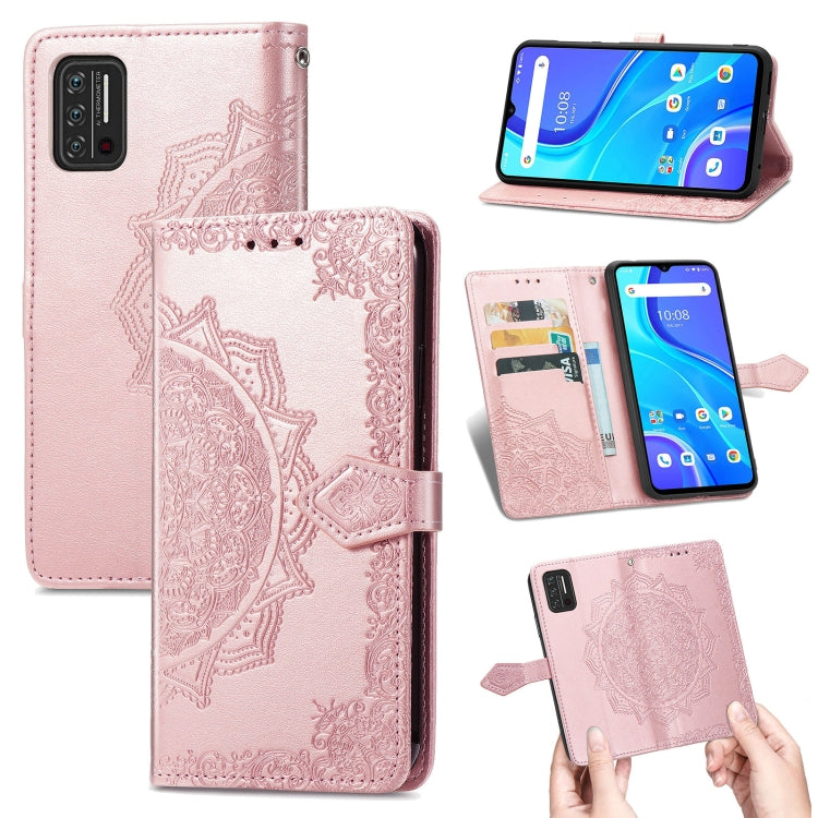For UMIDIGI A7S Mandala Flower Embossed Horizontal Flip Leather Case with Holder & Three Card Slots & Wallet & Lanyard