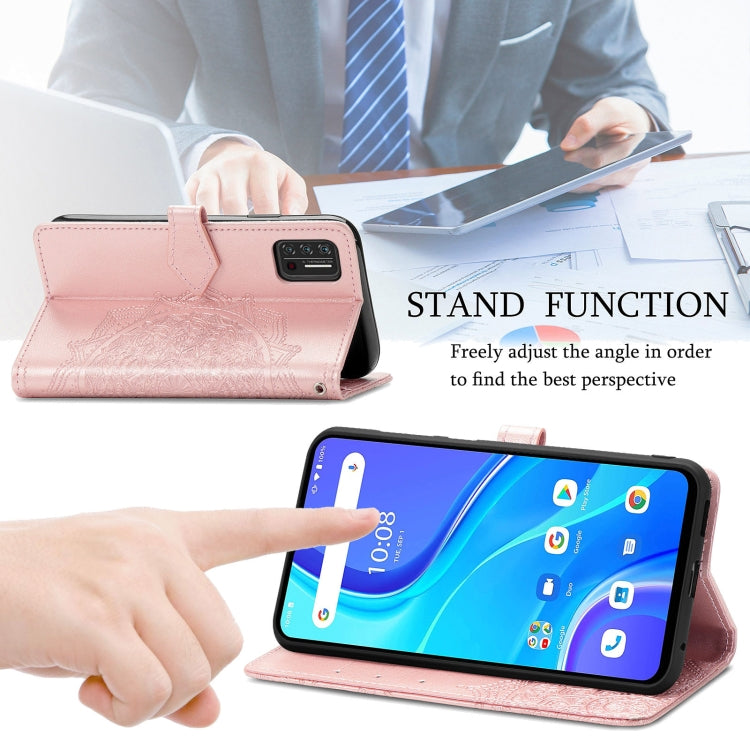 For UMIDIGI A7S Mandala Flower Embossed Horizontal Flip Leather Case with Holder & Three Card Slots & Wallet & Lanyard