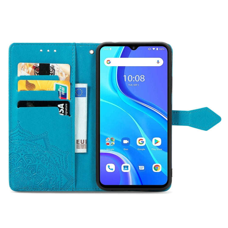 For UMIDIGI A7S Mandala Flower Embossed Horizontal Flip Leather Case with Holder & Three Card Slots & Wallet & Lanyard