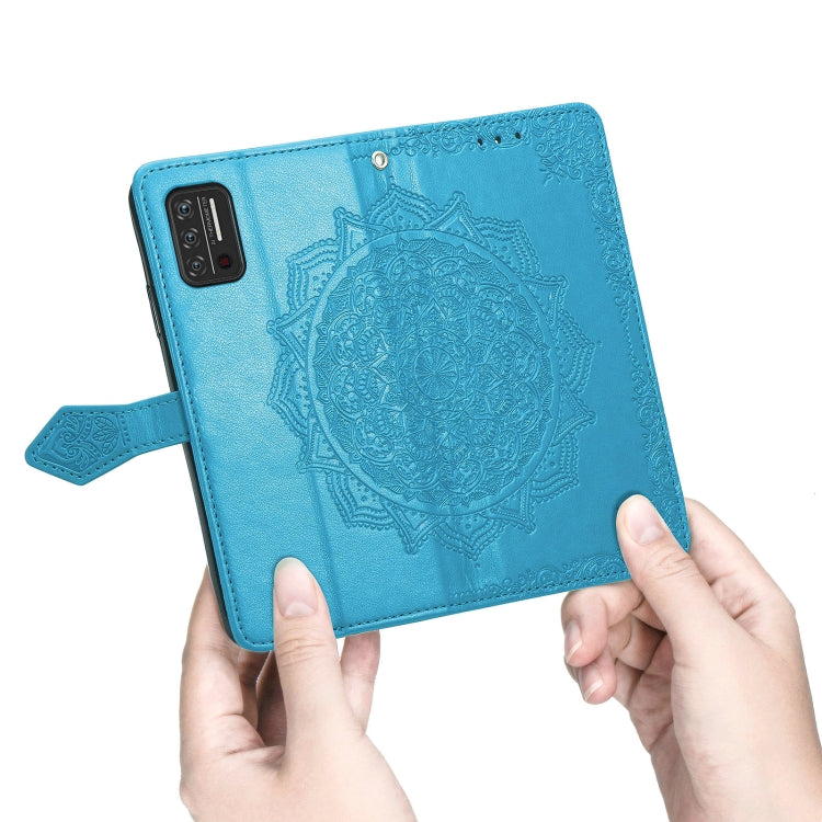 For UMIDIGI A7S Mandala Flower Embossed Horizontal Flip Leather Case with Holder & Three Card Slots & Wallet & Lanyard