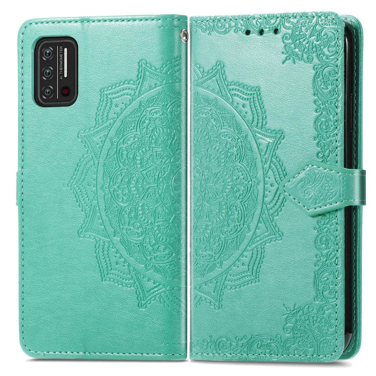For UMIDIGI A7S Mandala Flower Embossed Horizontal Flip Leather Case with Holder & Three Card Slots & Wallet & Lanyard