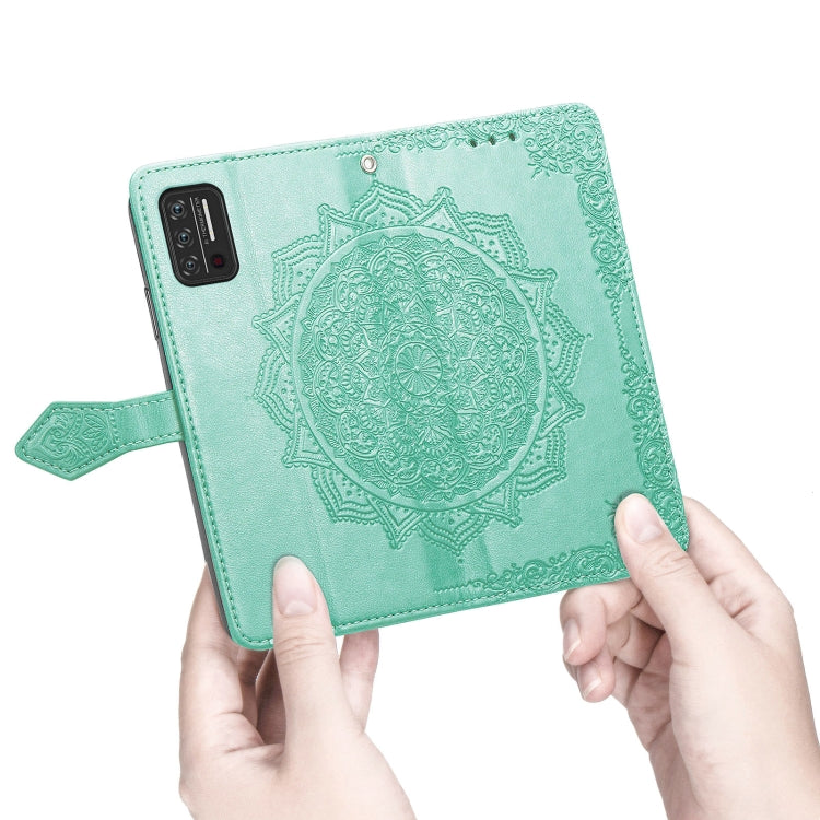 For UMIDIGI A7S Mandala Flower Embossed Horizontal Flip Leather Case with Holder & Three Card Slots & Wallet & Lanyard