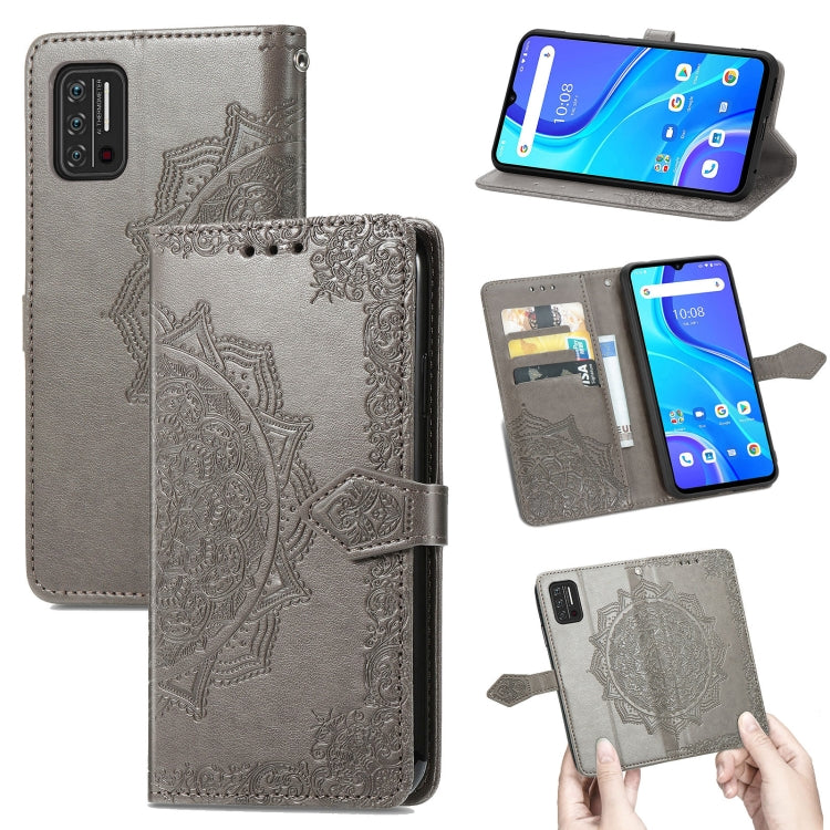 For UMIDIGI A7S Mandala Flower Embossed Horizontal Flip Leather Case with Holder & Three Card Slots & Wallet & Lanyard