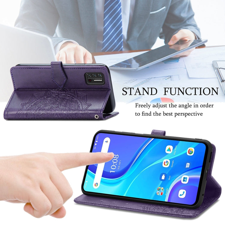 For UMIDIGI A7S Mandala Flower Embossed Horizontal Flip Leather Case with Holder & Three Card Slots & Wallet & Lanyard